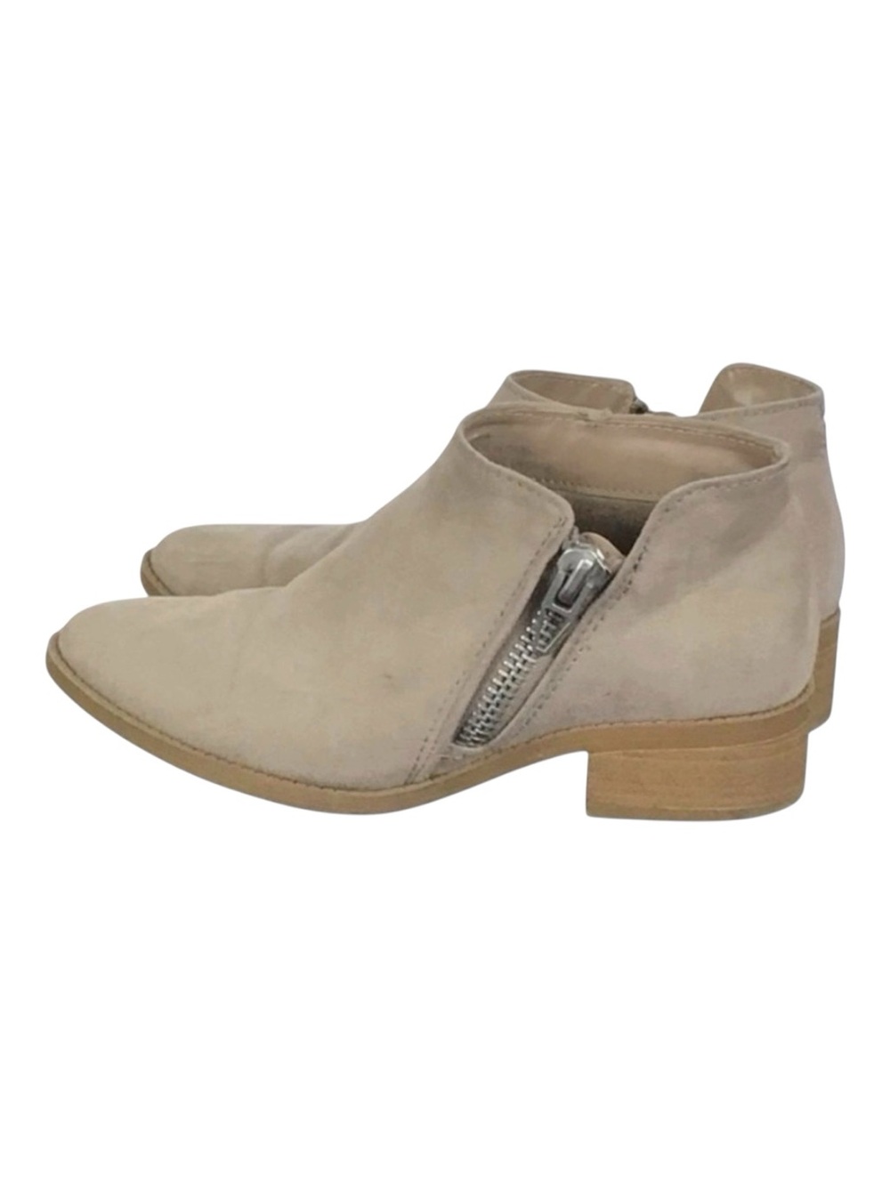 Taupe Faux Suede Ankle Boots Neutral Chelsea Booties Minimalist Capsule Size 6